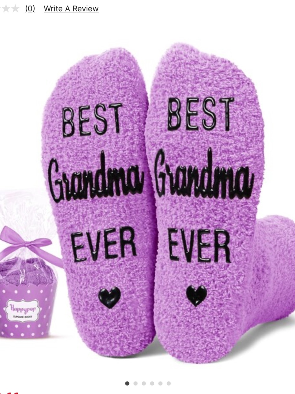 Cozy Purple 'Best Grandma Ever' Spa Socks